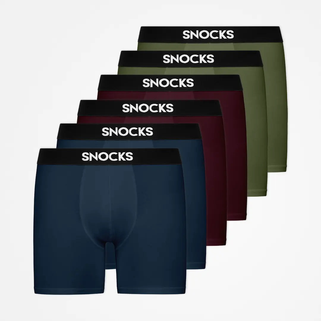 Lange Boxershorts | Mix (Rot/Olive/Blau)