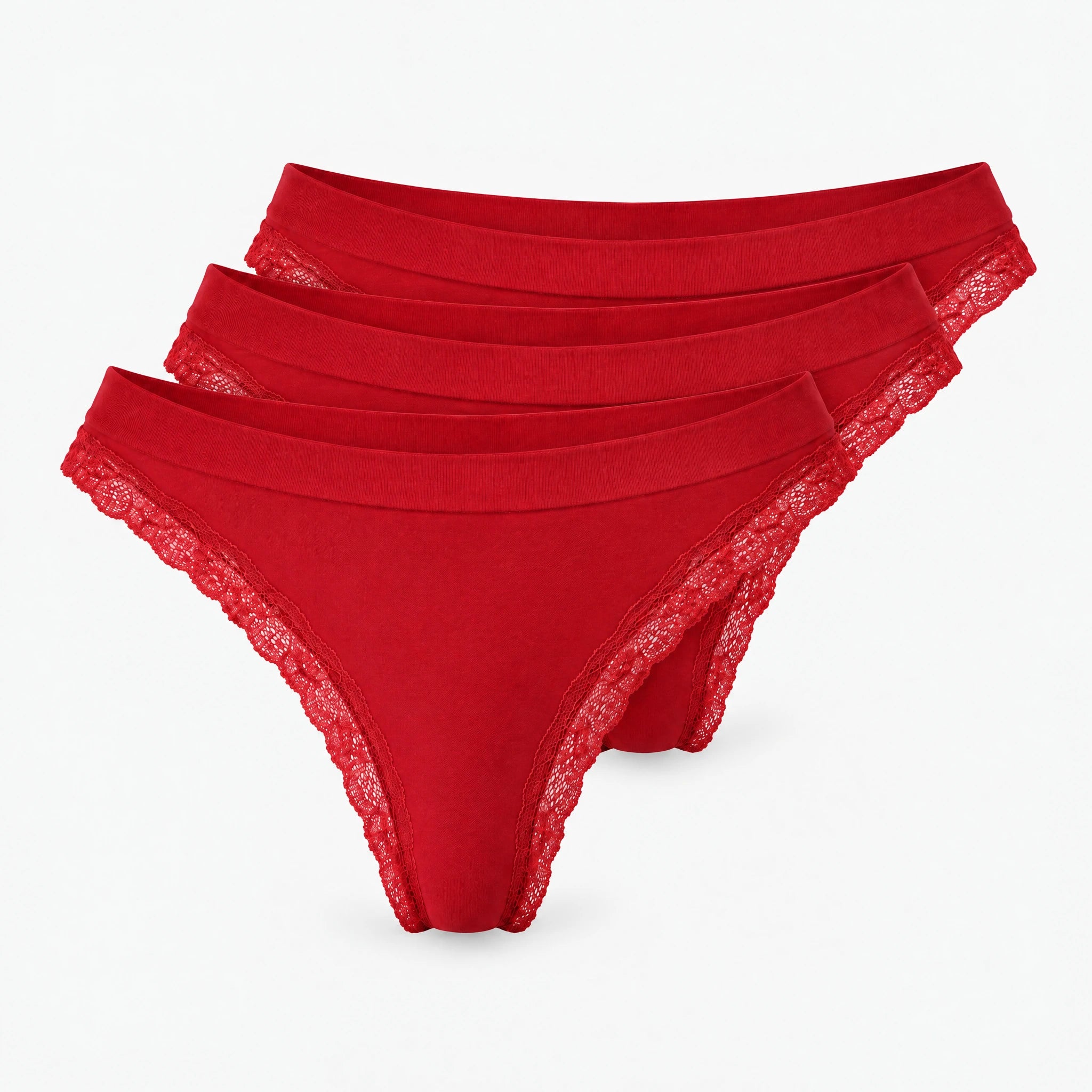 Seamless Strings mit Spitze | Classic Red – 14