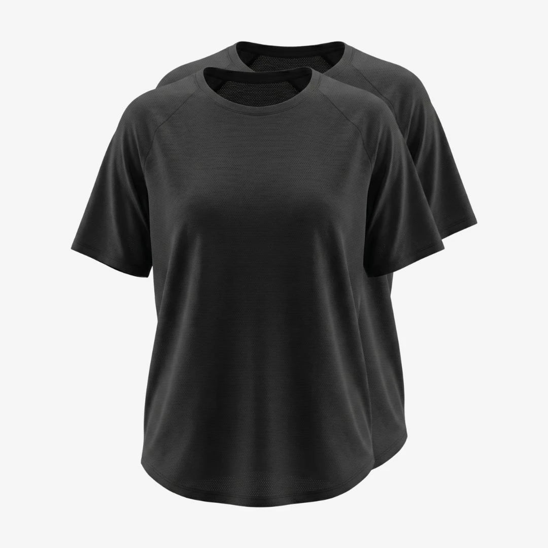 Sport Shirt Mesh Damen | Schwarz – 12