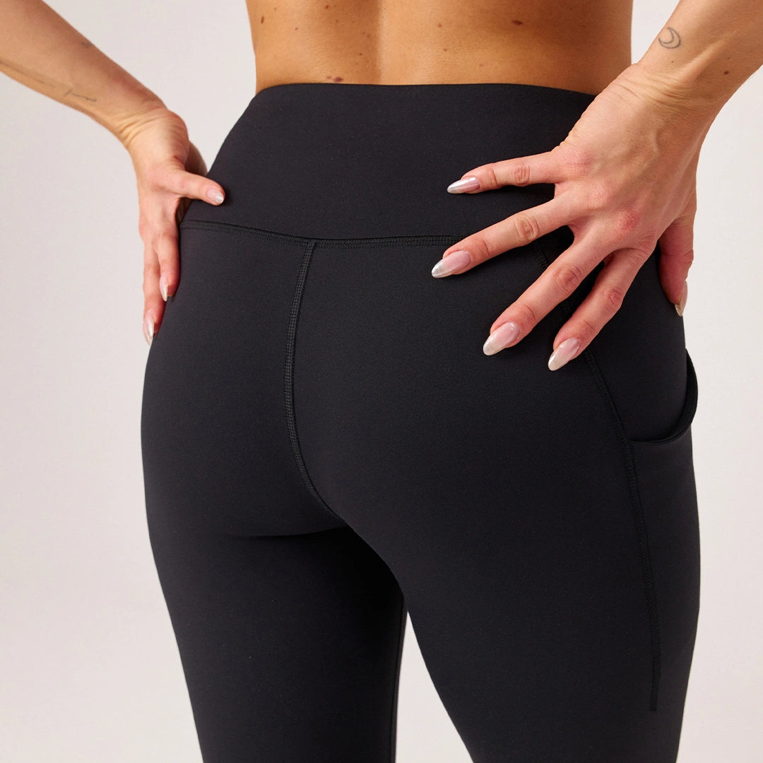 Premium High Waist Leggings mit Taschen | Schwarz – 5