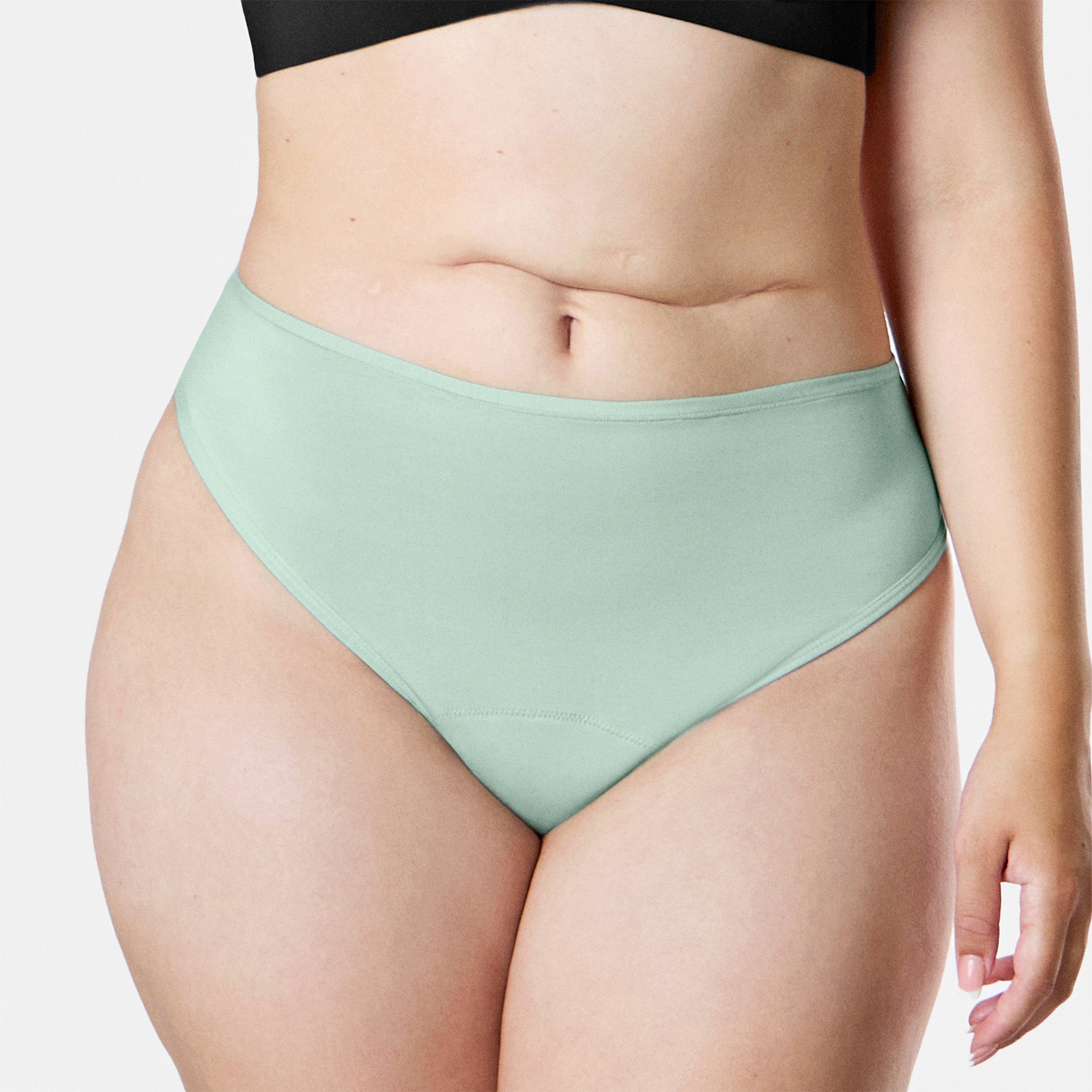 SNOCKS x femtis Period Tanga - SINA Highwaist | Salbei – 3