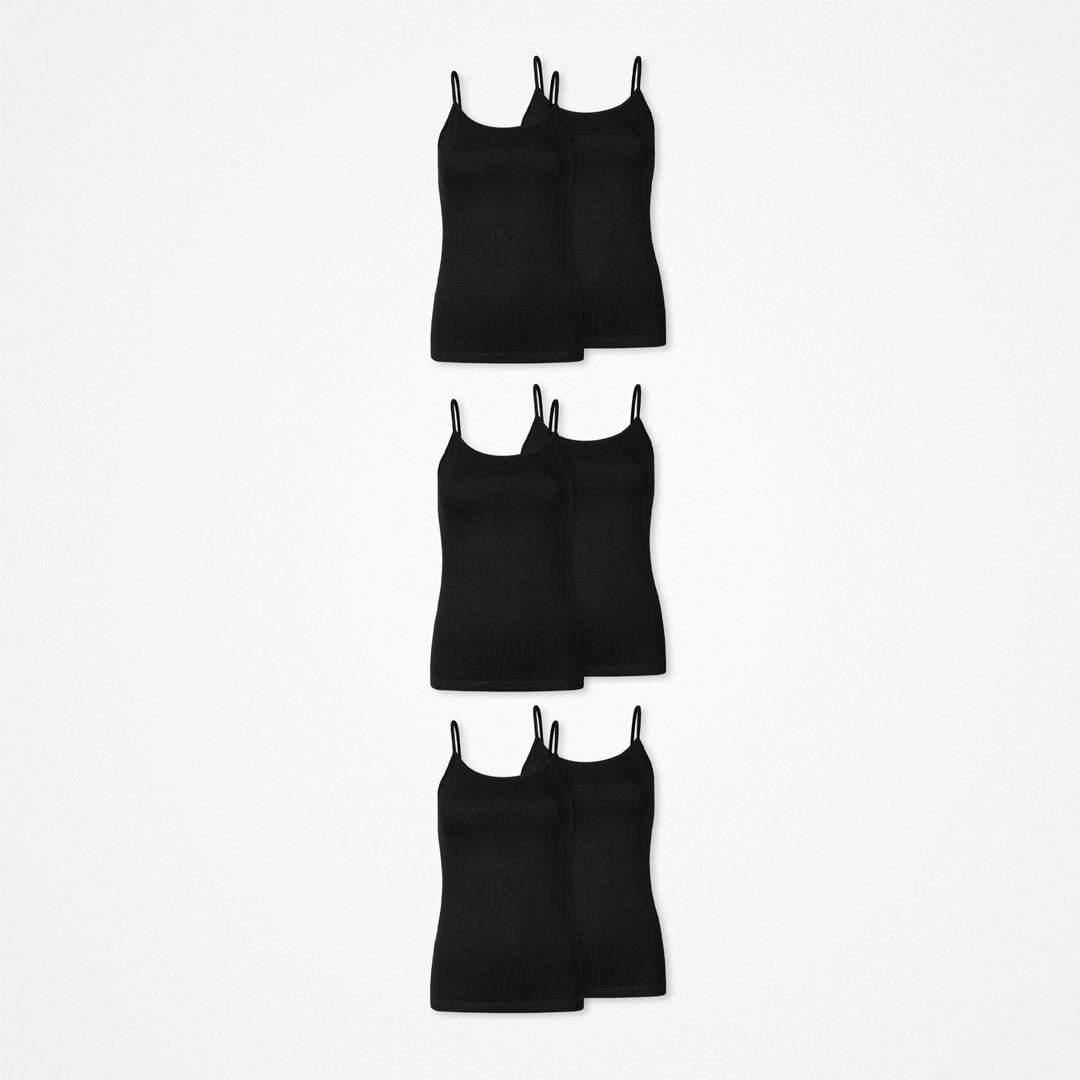 Damen Spaghetti Tops | Schwarz – 12