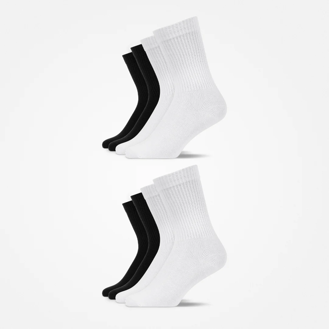 Tennissocken | Schwarz-Weiß – 8