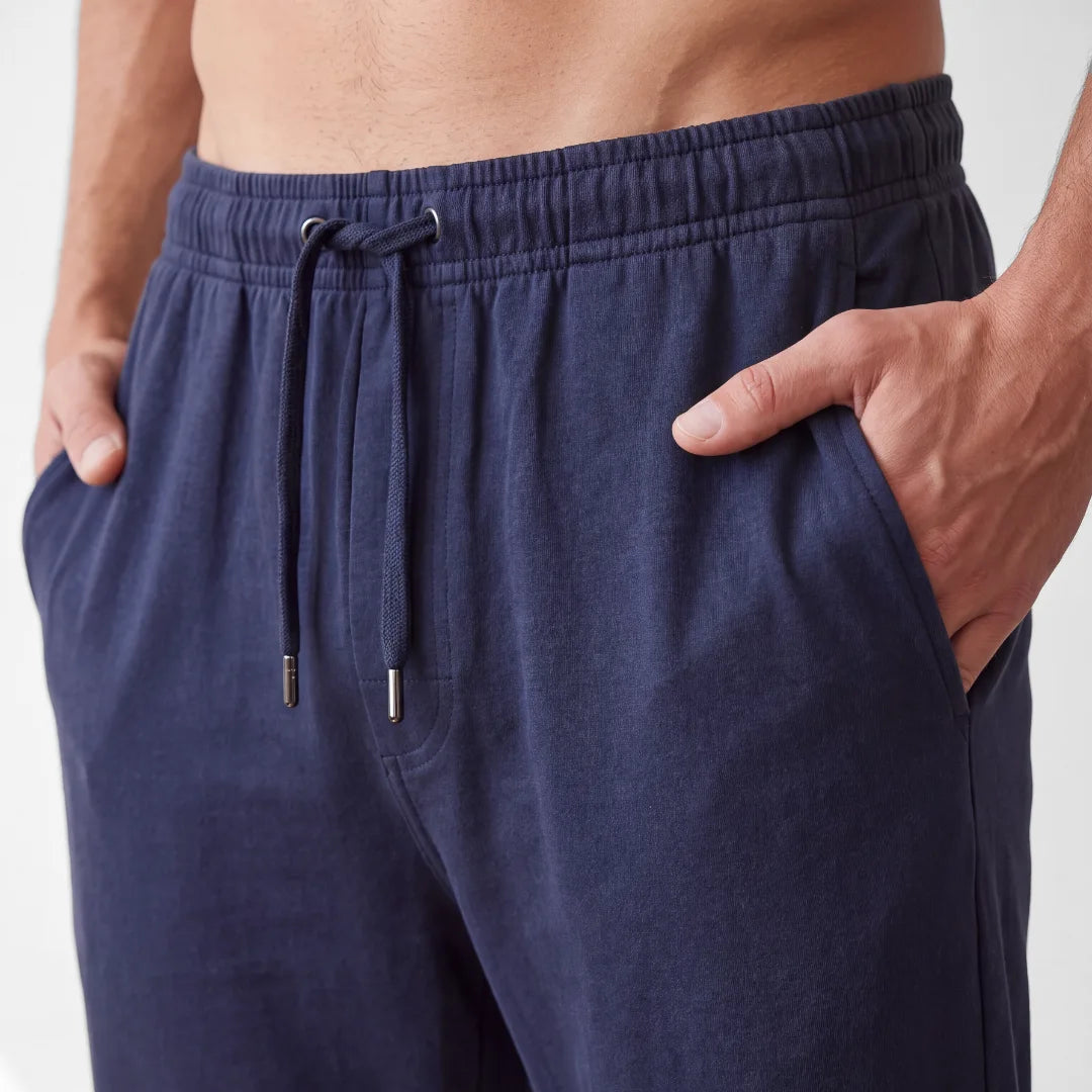 Schlafanzug Set Herren lang | Dunkelblau – 5