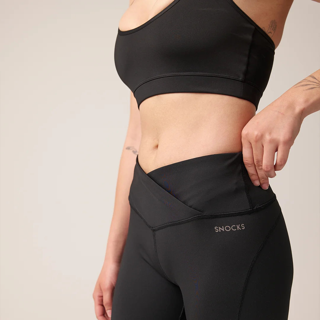 High Waist Leggings V Cross | Schwarz – 8