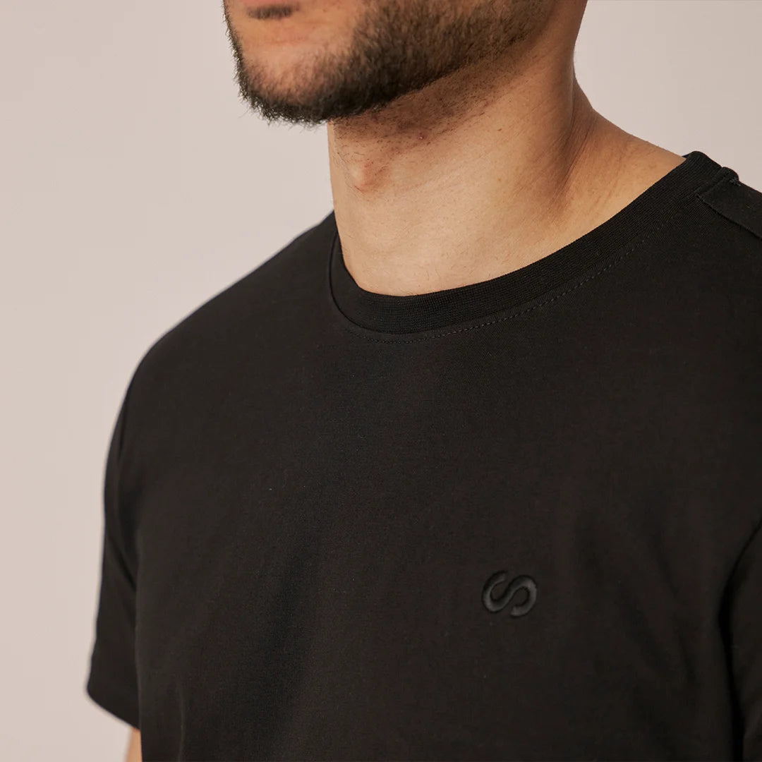Basic T-Shirt Herren | Schwarz – 4