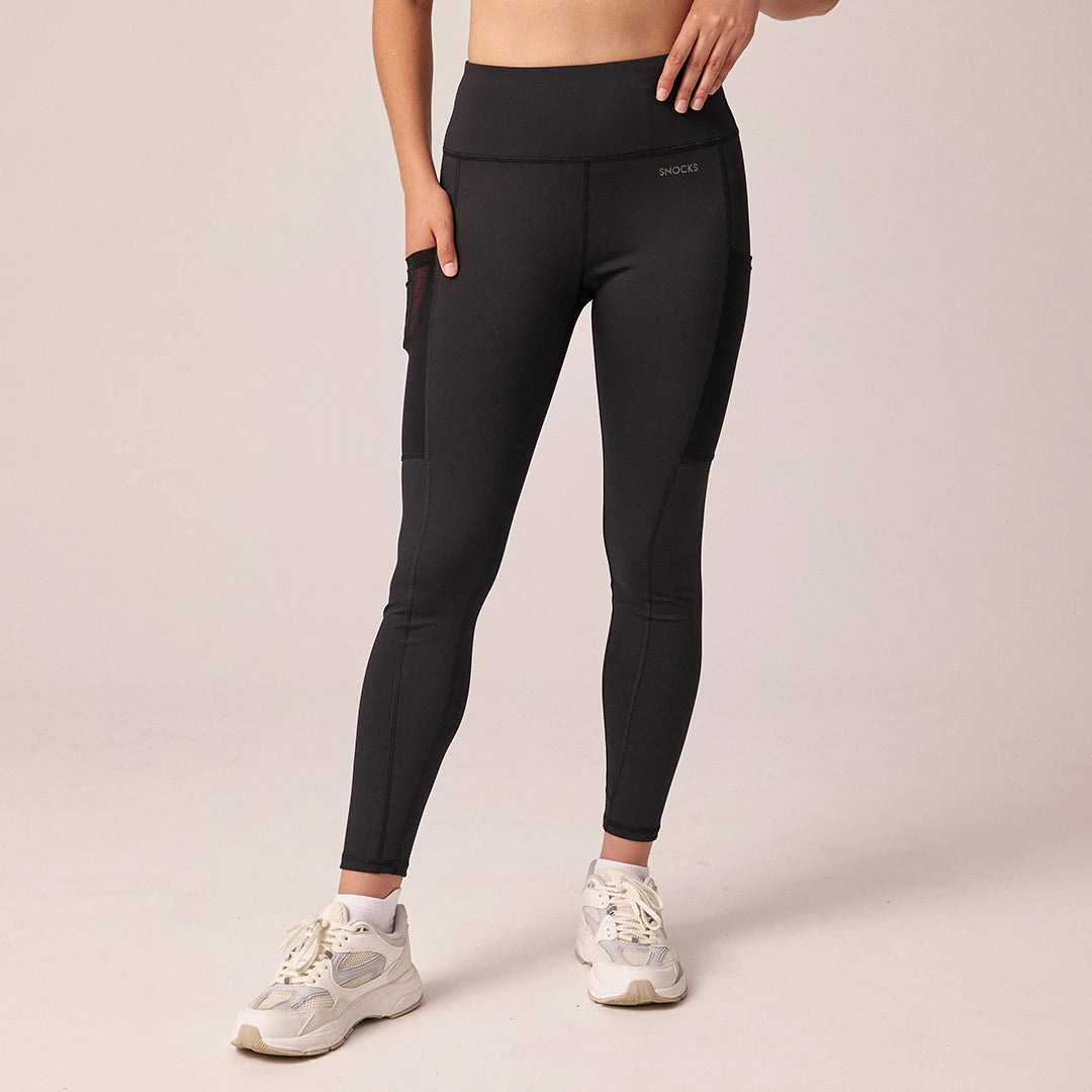 Leggings mit Tasche | Schwarz – 8