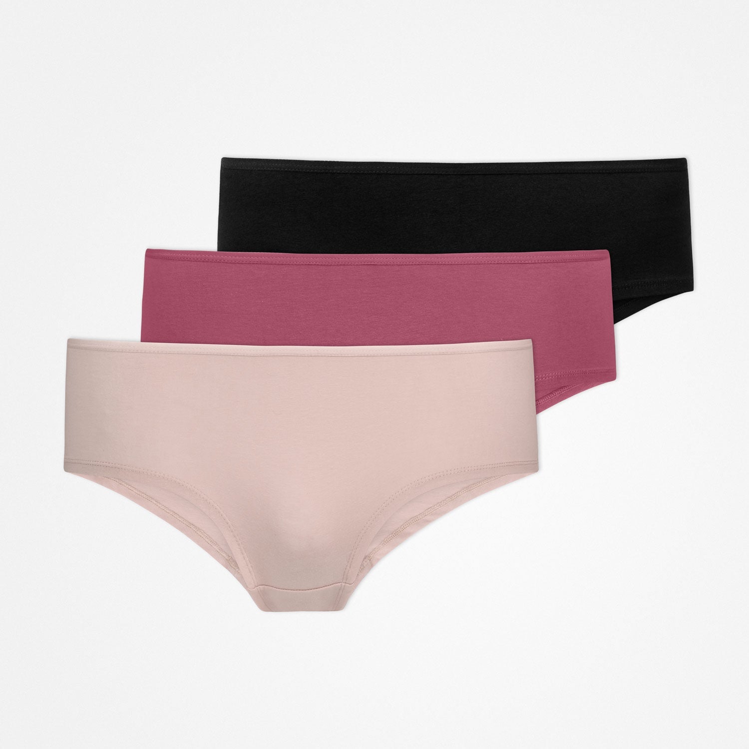 Hipster Panties | Mix (Apricot/Mauve/Schwarz) – 10