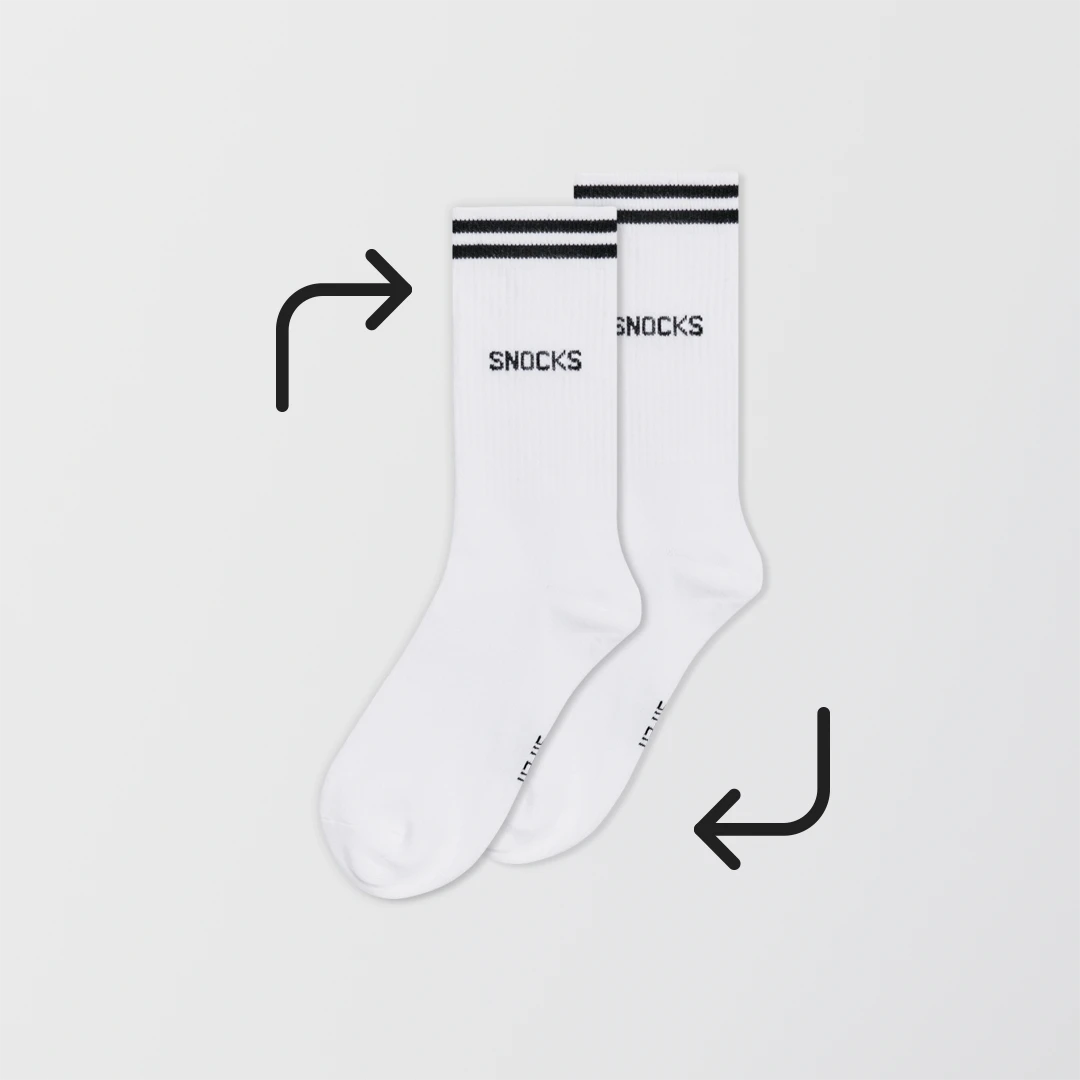 Hohe Sportsocken mit Streifen | Schwarz – 6