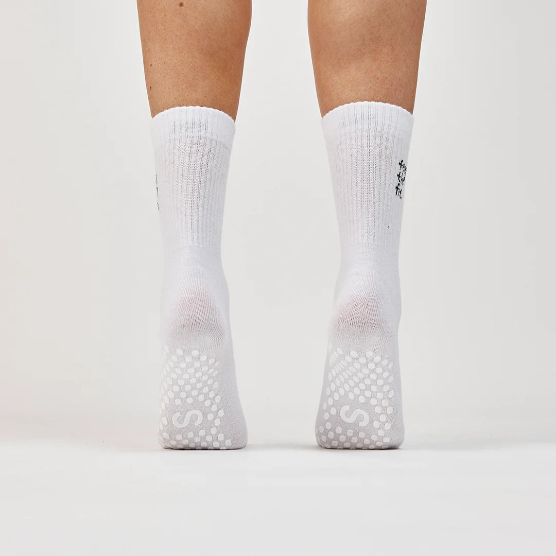Pilates Socken | Weiß (Logo) – 3