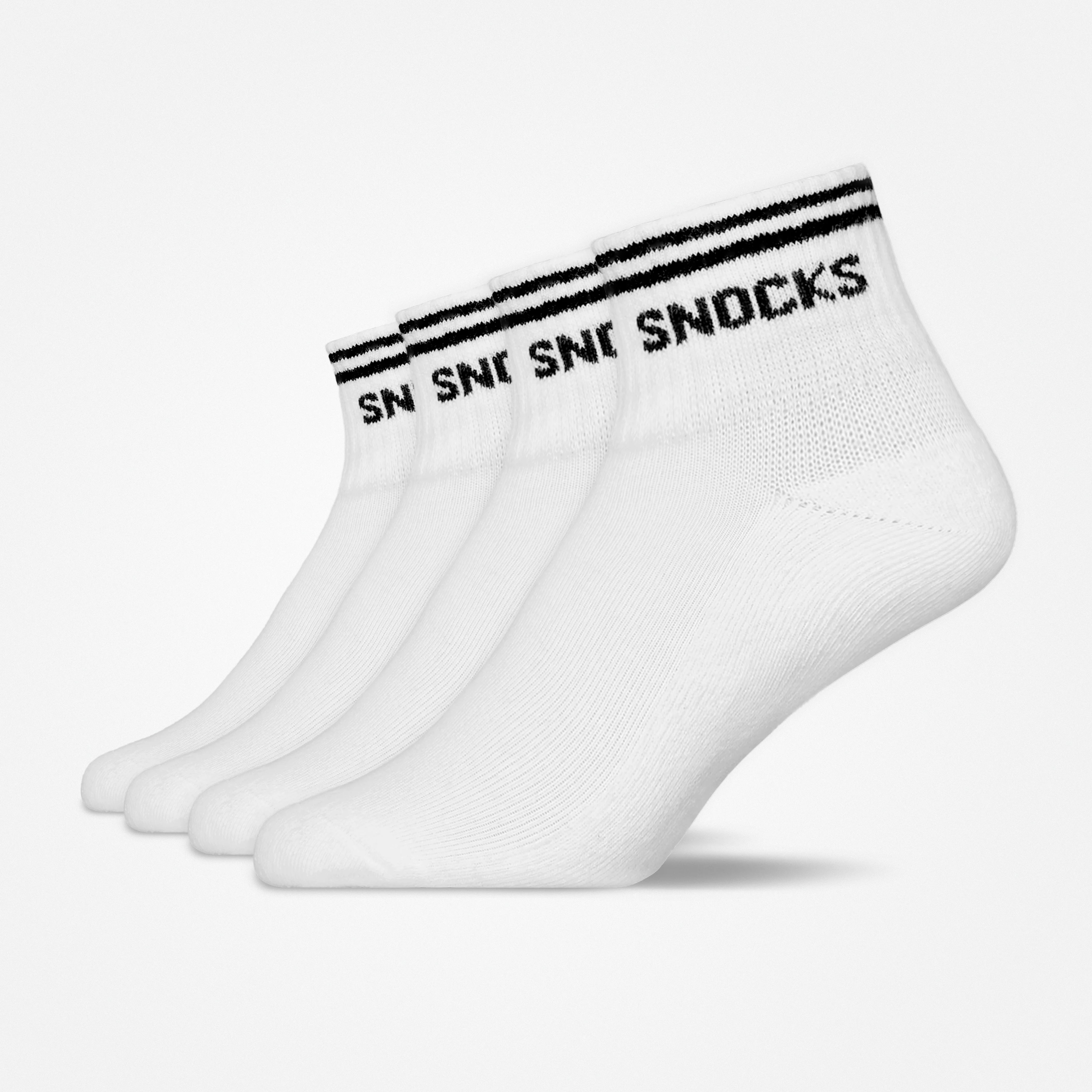 Retro Sneaker Socken | Weiß (Streifen) – 9