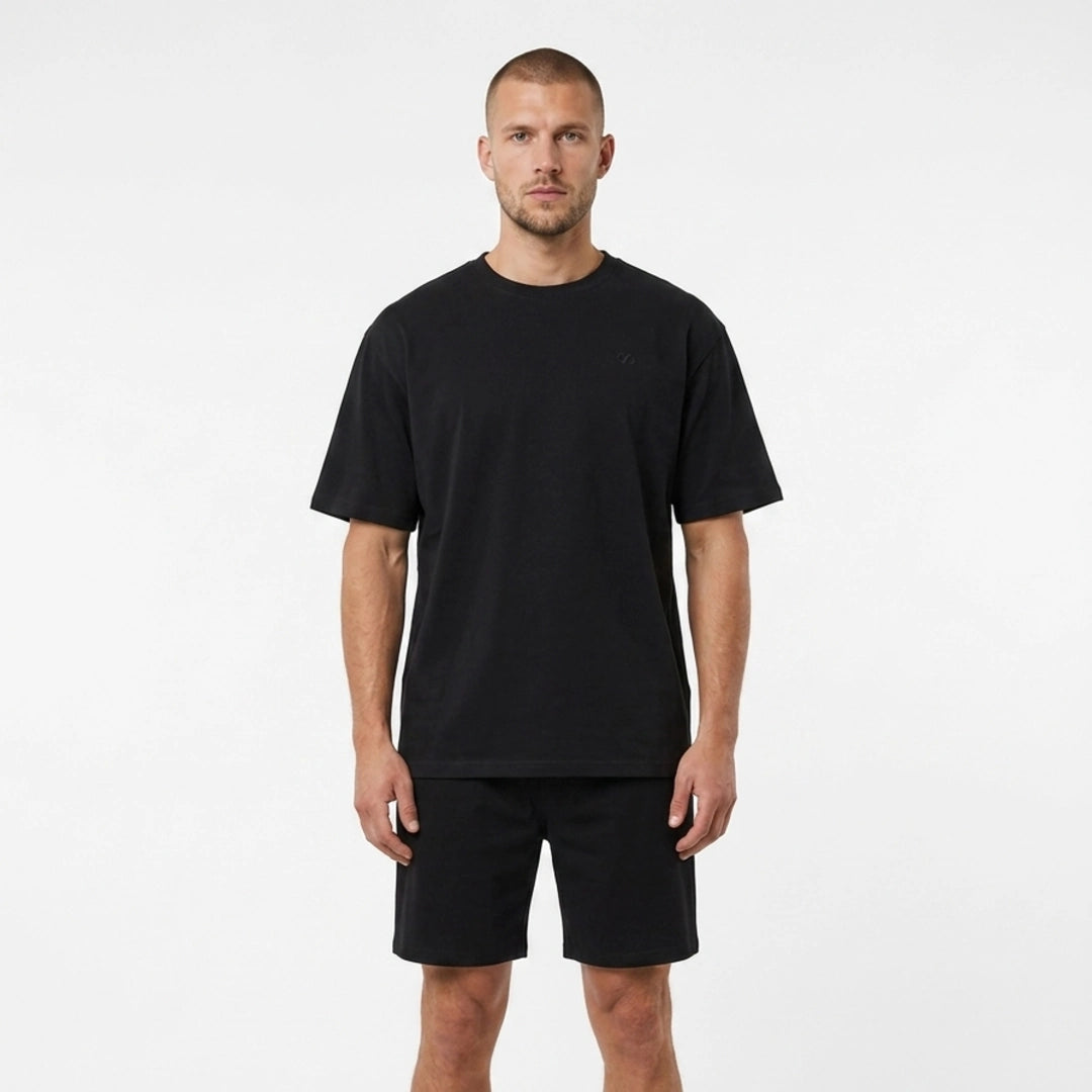 Schlafanzug Set Herren kurz | Schwarz – 2