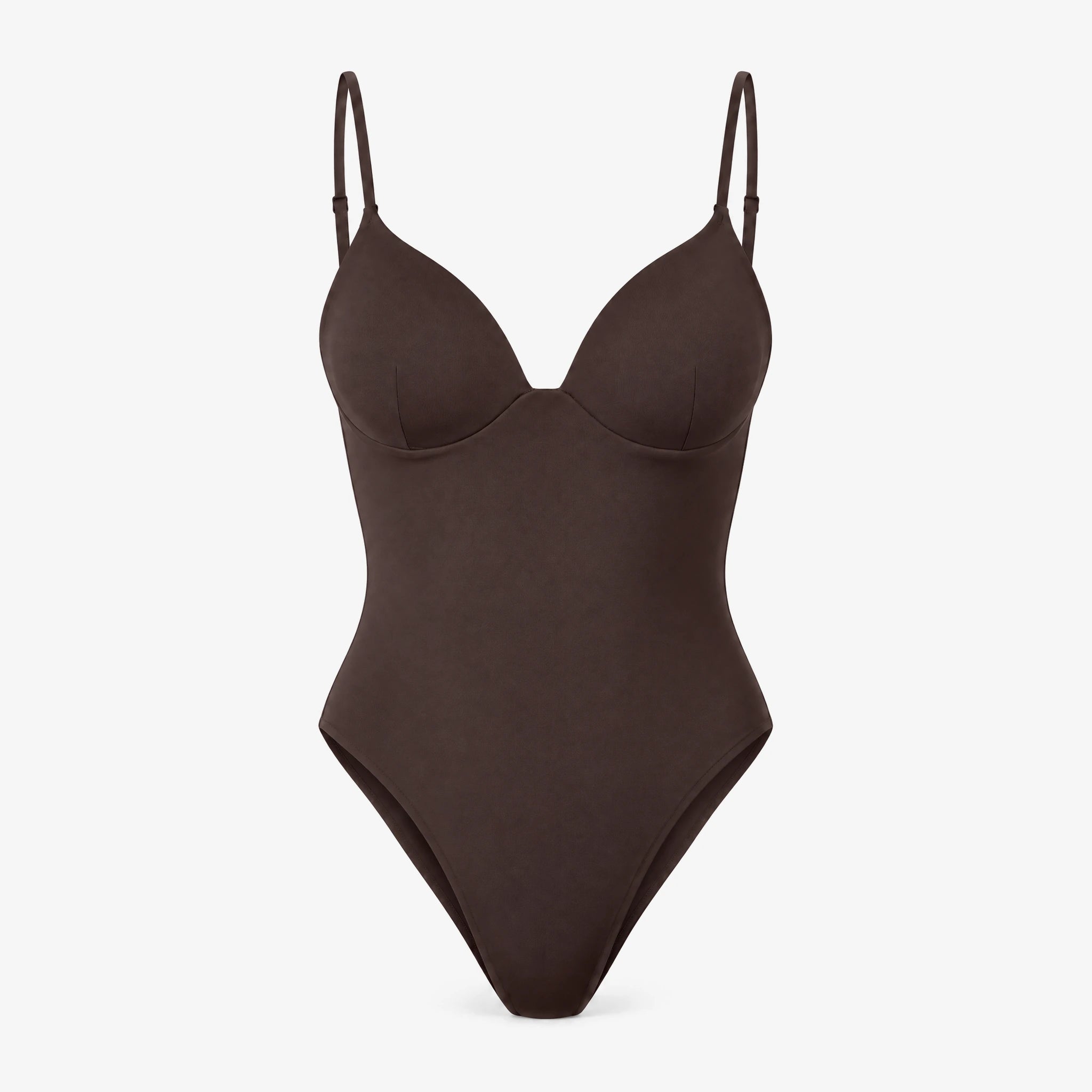 Microfiber Body mit integriertem BH | Coffee Bean