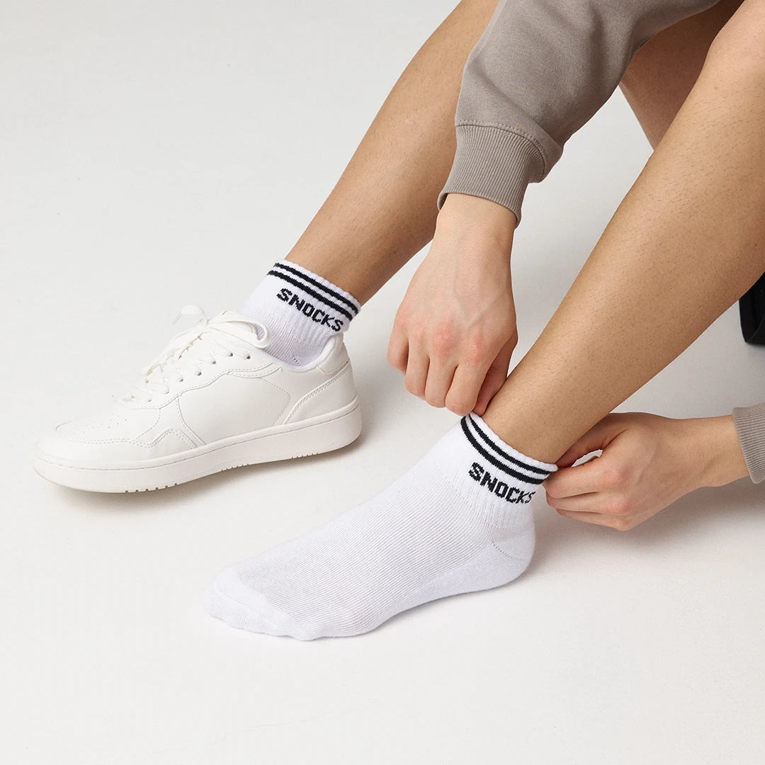 Retro Sneaker Socken | Mix (Schwarz/Weiß) (SNOCKS) – 5