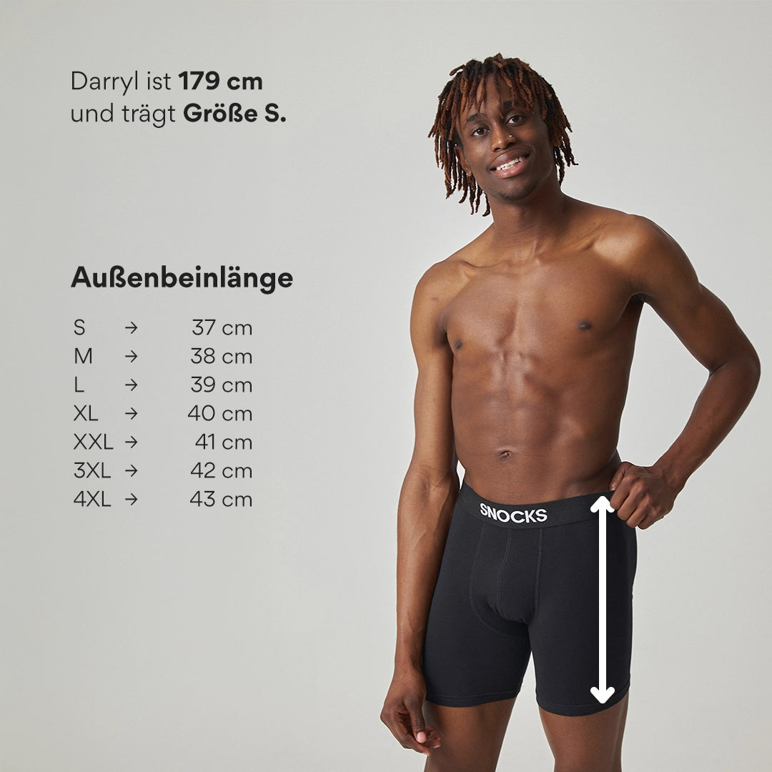Lange Premium Boxershorts | Schwarz – 9