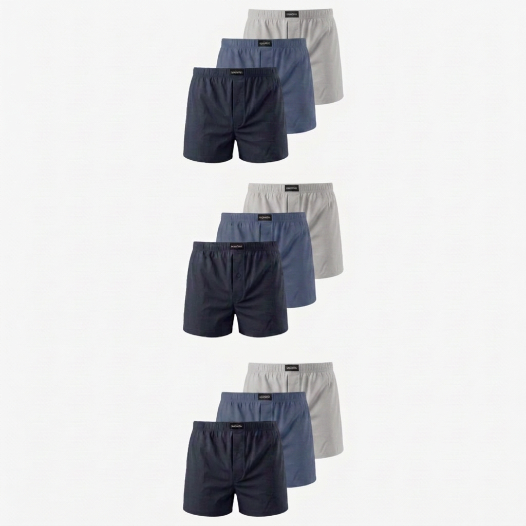 American Boxershorts Jersey | Mix (Dunkelblau/Blau/Hellgrau) – 10