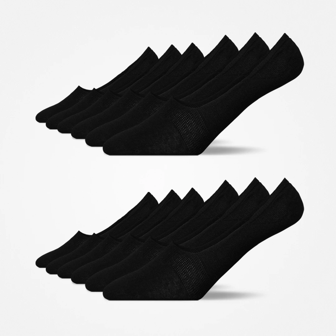 Mid Cut Füßlinge | Schwarz – 10