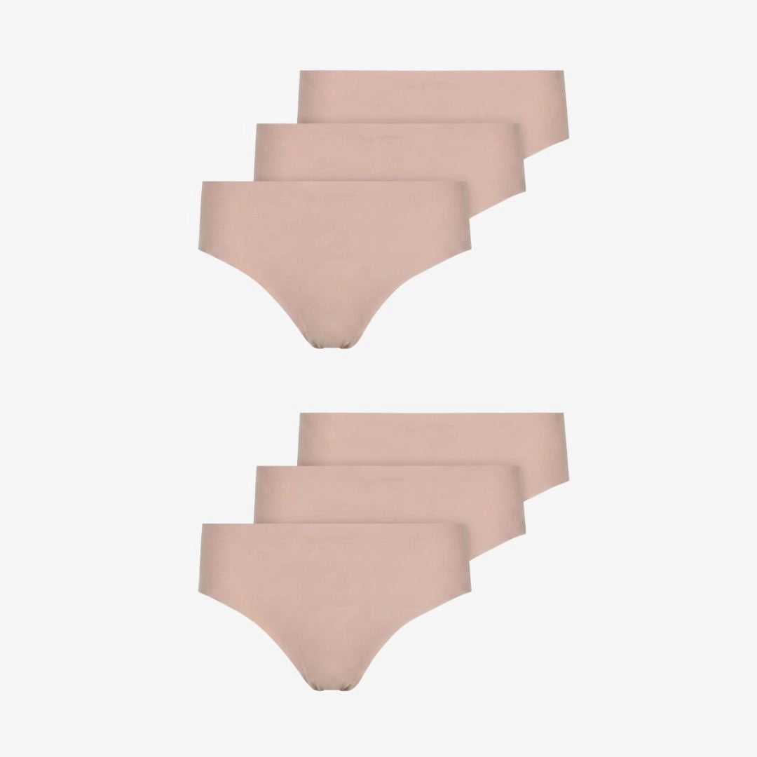 Microfiber High Waist Seamless Tanga | Beige – 12