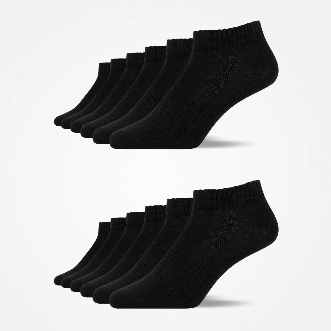 Quarter Socken | Schwarz – 10