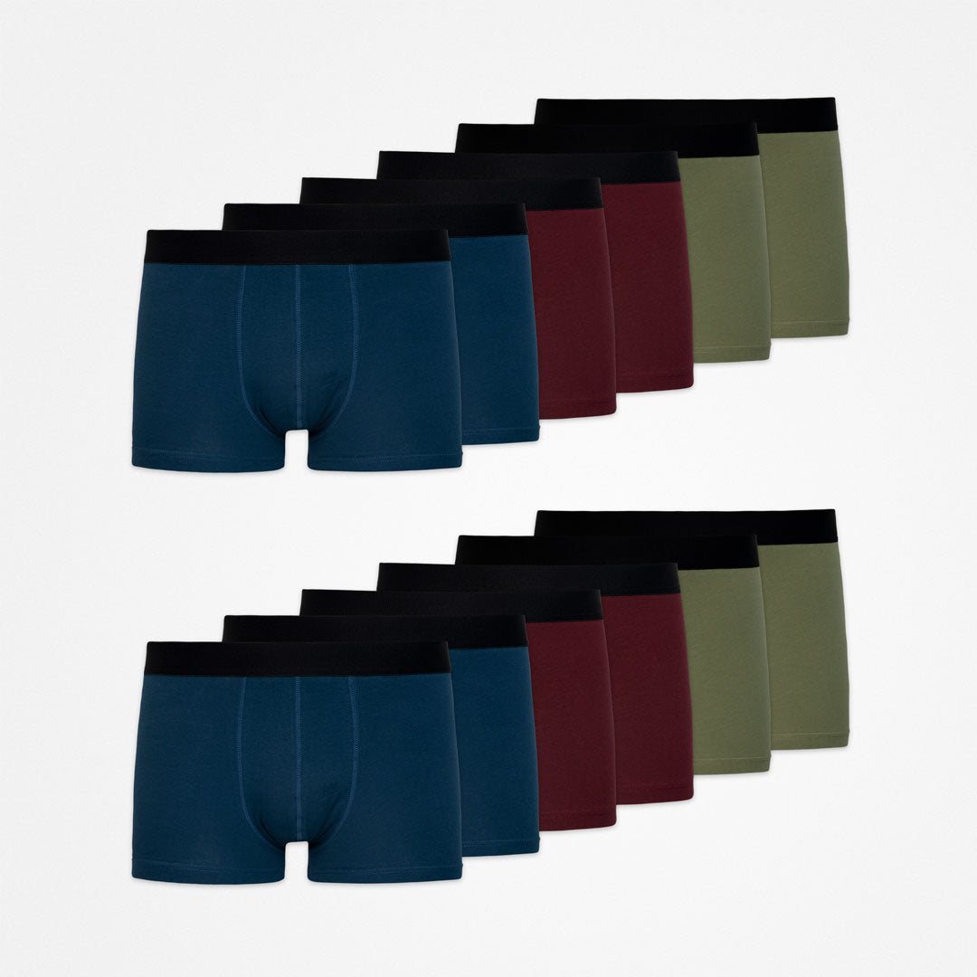 Boxershorts ohne Logo | Mix (Rot/Olive/Blau) – 11
