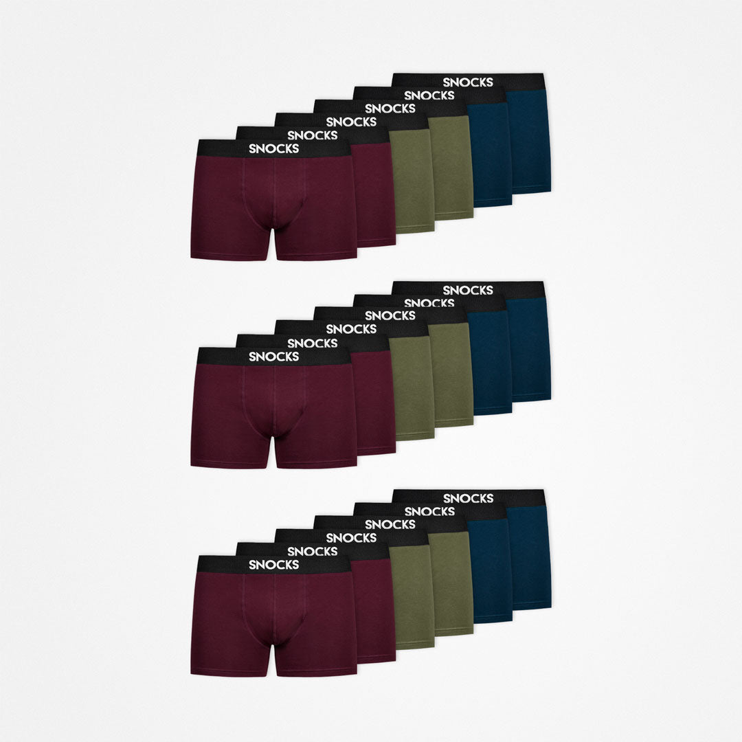 Boxershorts | Mix (Rot/Olive/Blau) – 13
