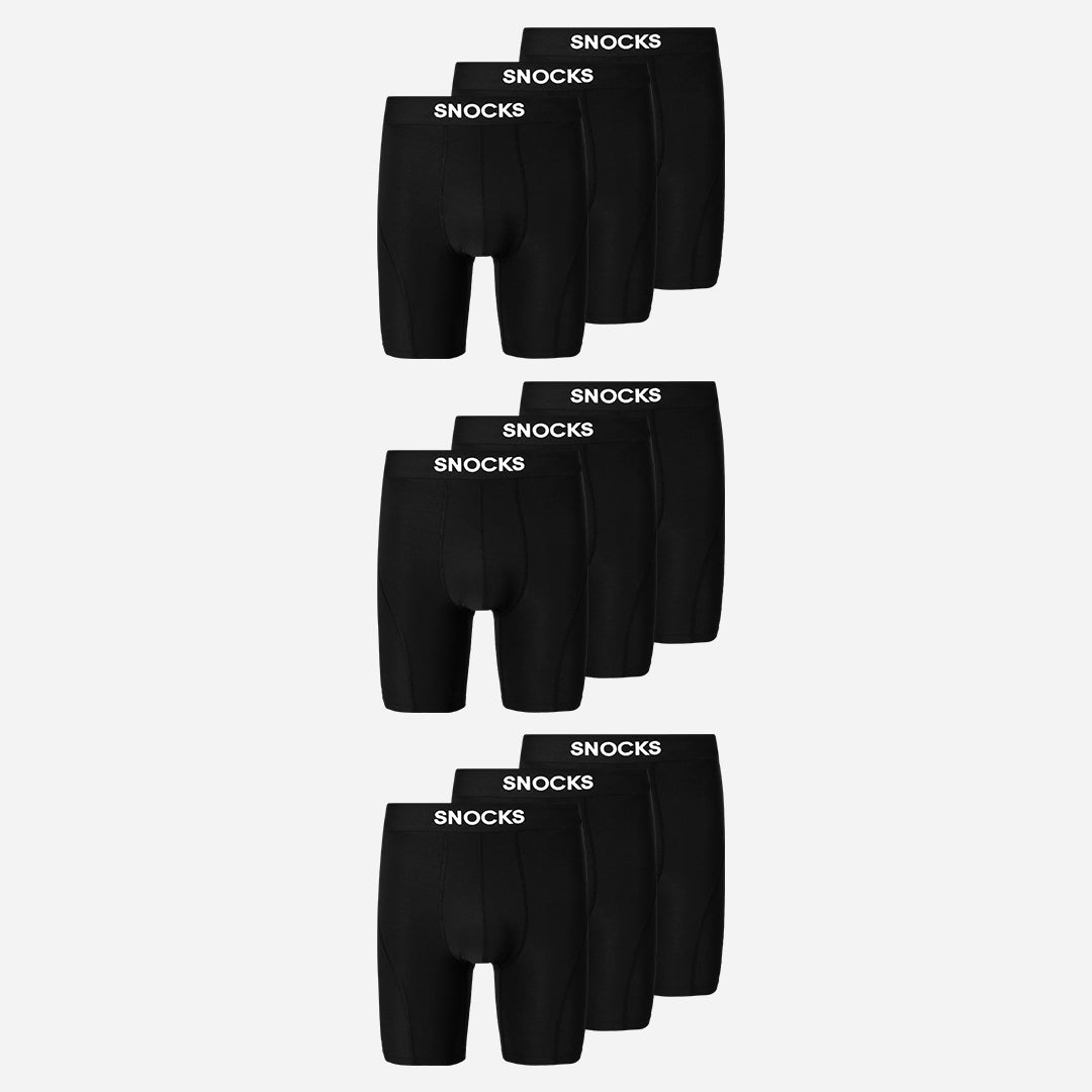 Lange Sport Boxershorts | Schwarz – 10