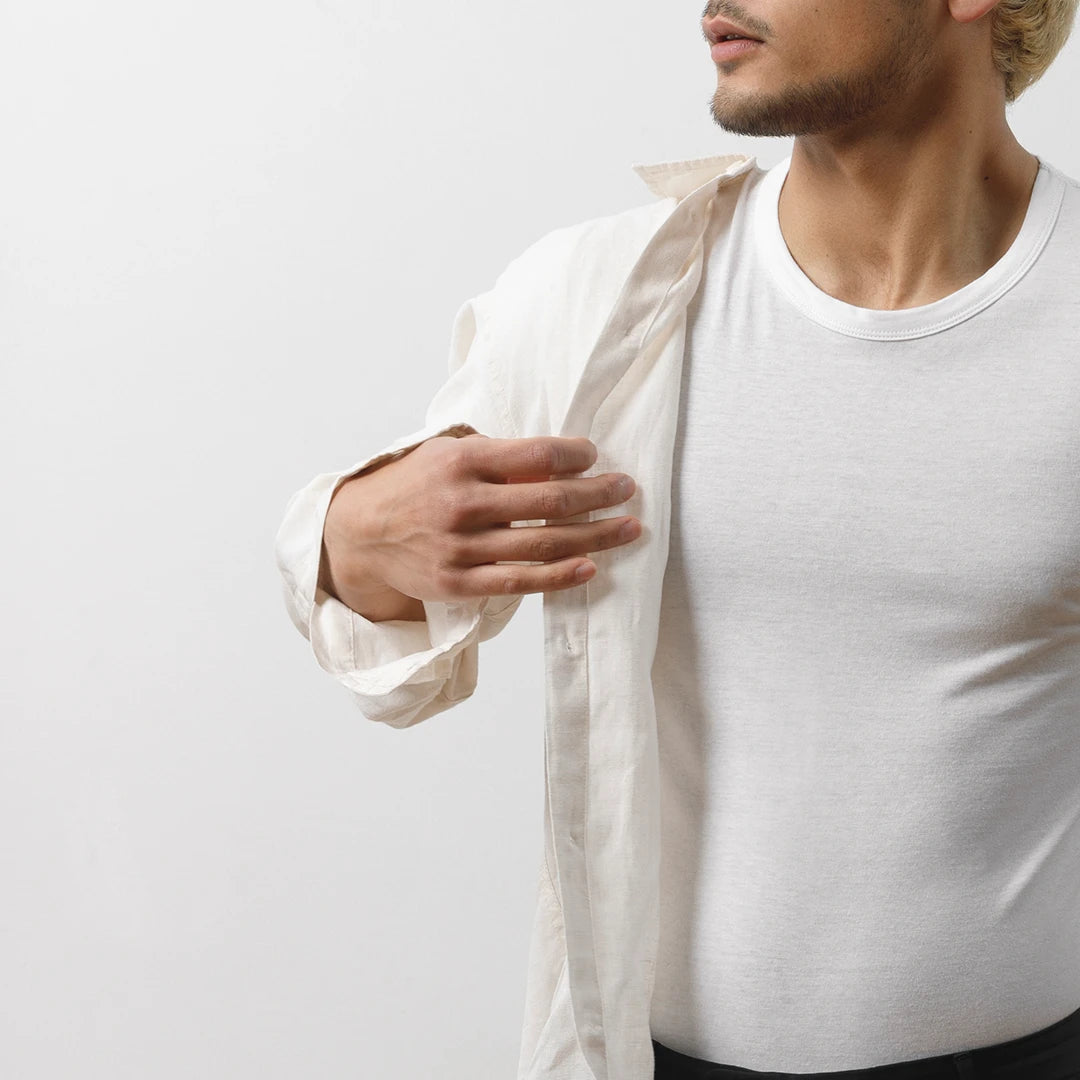 Premium Unterhemd Rundhals Herren | Weiß – 2
