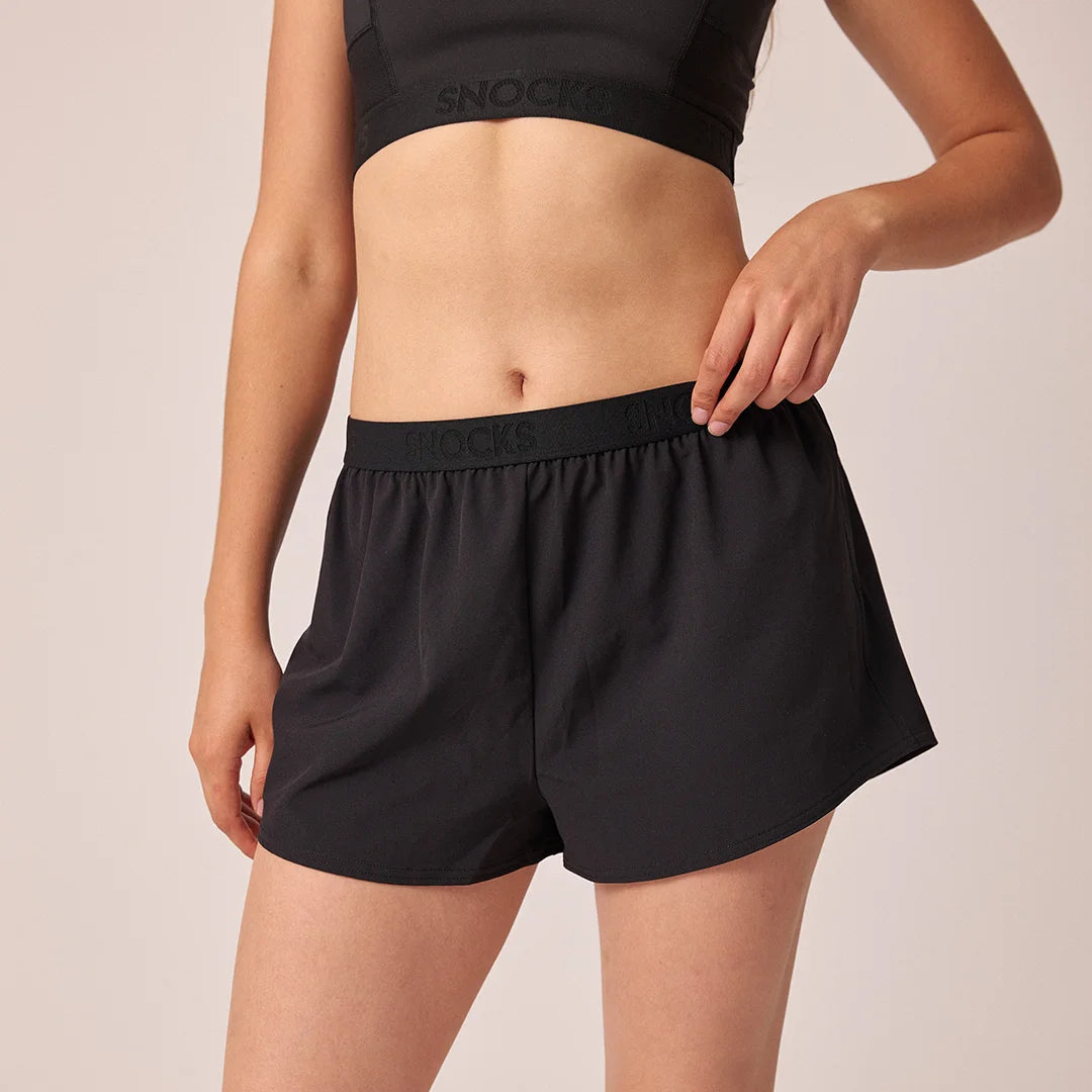 Kurze Laufshorts Damen | Schwarz – 6