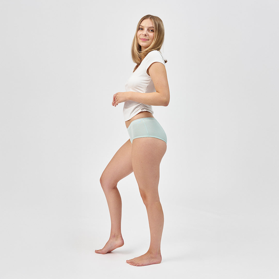 SNOCKS x femtis Teen Period Panty - LENE Hipster | Salbei – 4