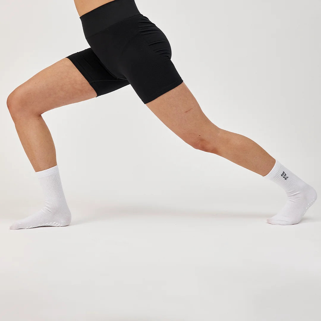 Pilates Socken | Weiß (Logo) – 4