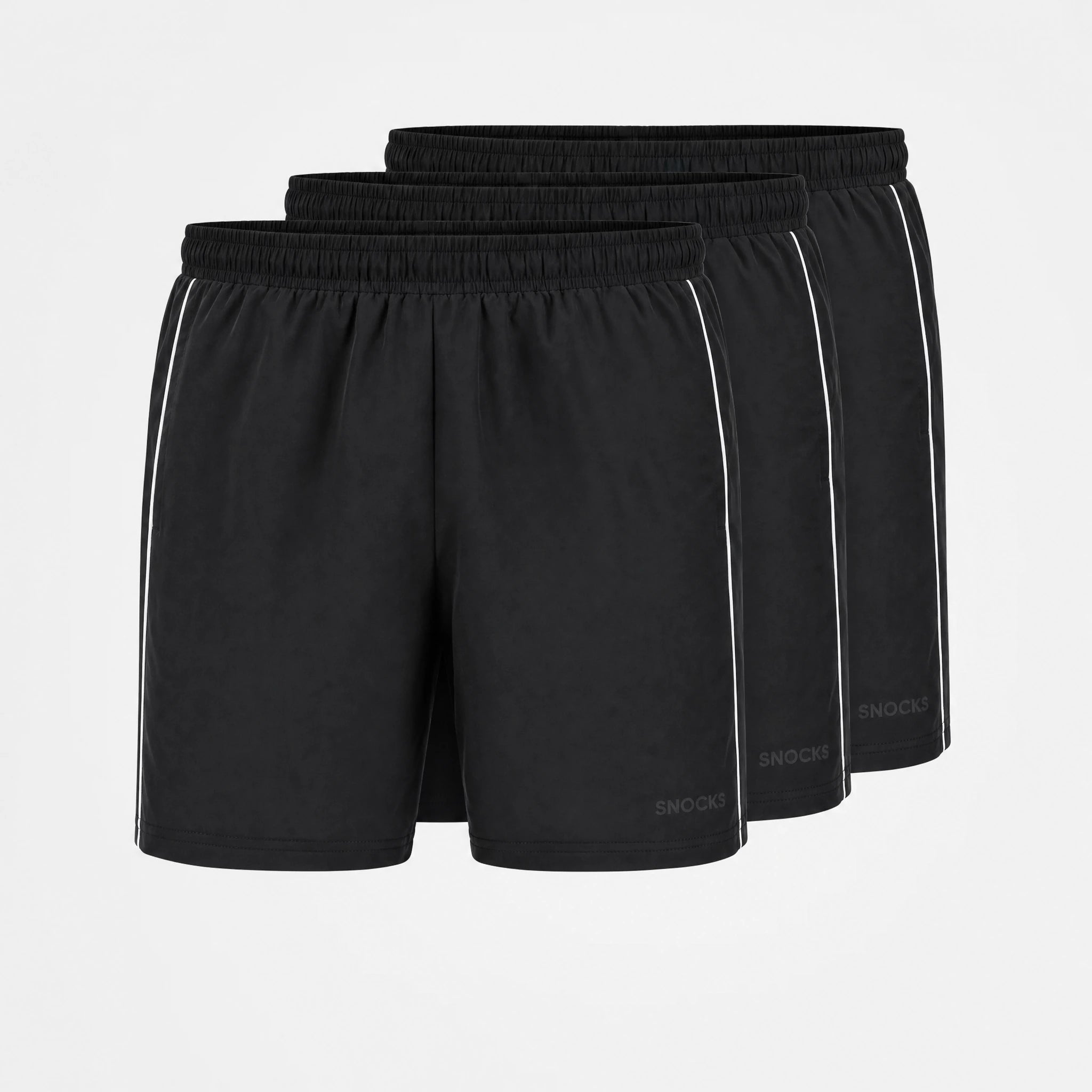 Sport Shorts Herren mit Kontraststreifen | Schwarz – 13