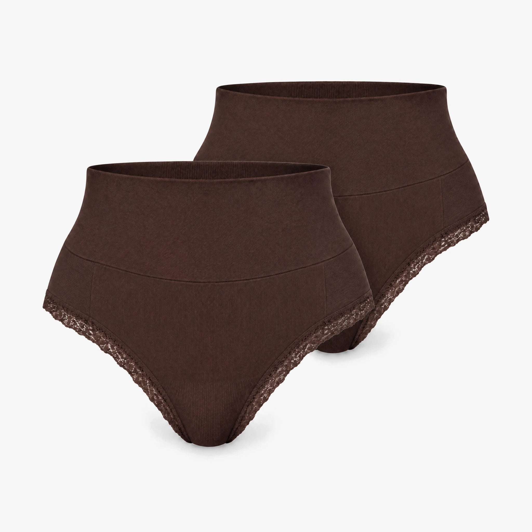 Shaping High Waist String mit Spitze | Coffee Bean – 12