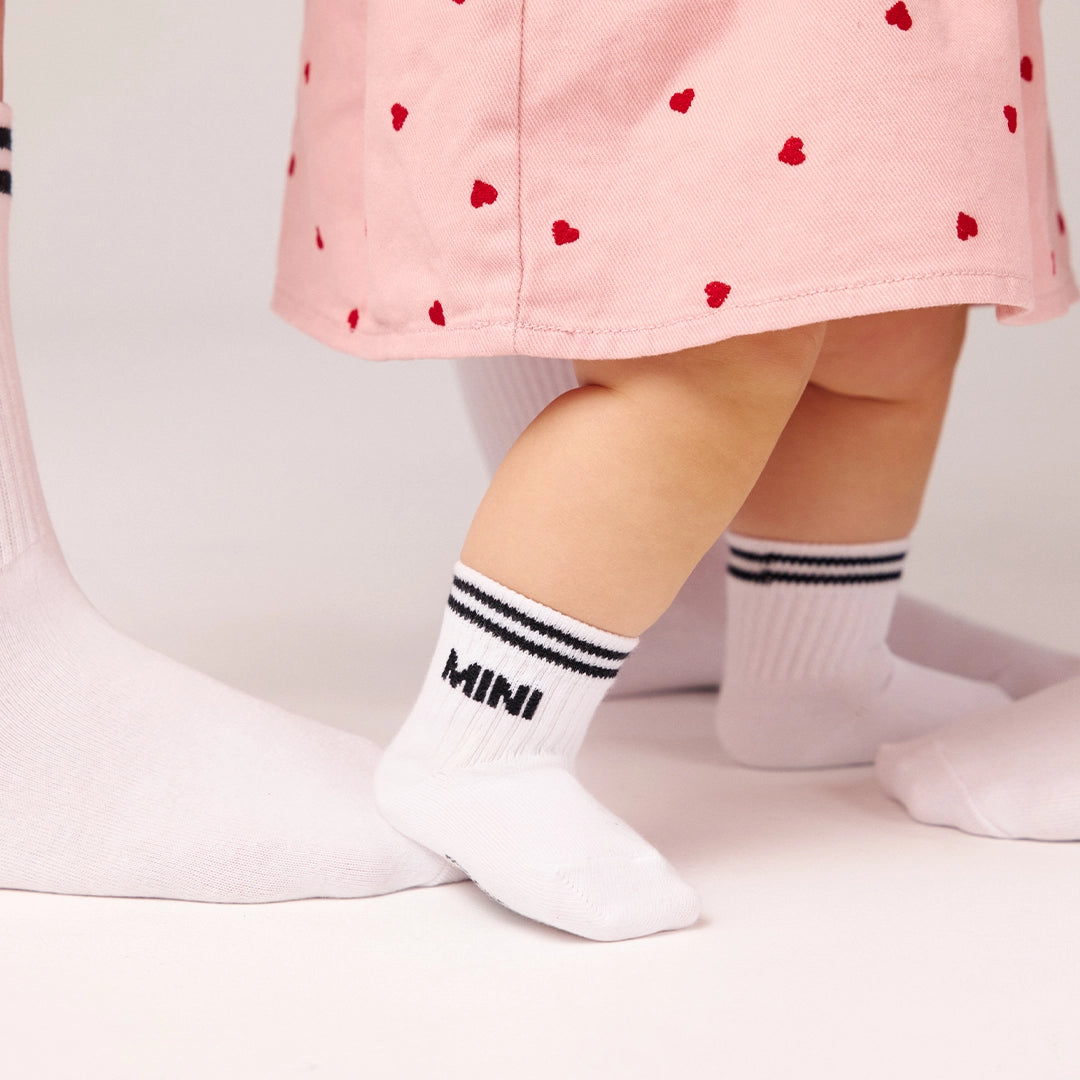 Familiensocken „Mommy, Daddy, Mini“ | Weiß – 6