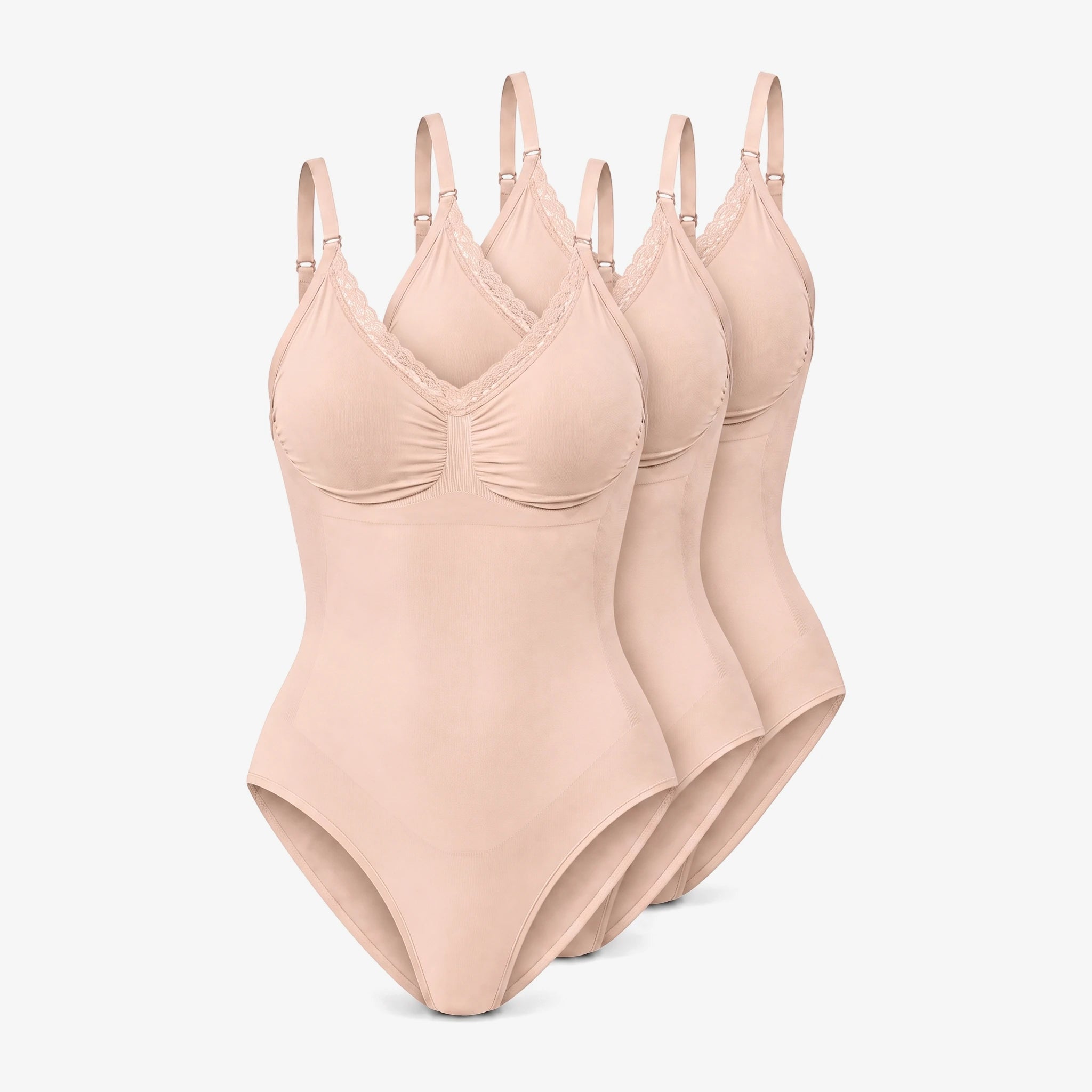 Shaping Body mit Spitze | Beige – 14
