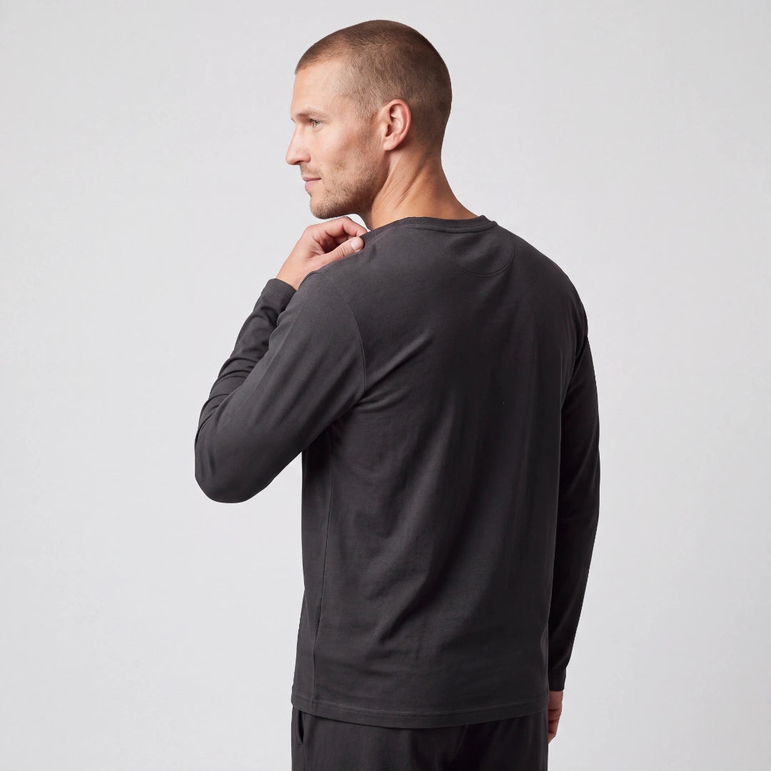 Schlafanzug Set Herren lang | Anthrazit – 8