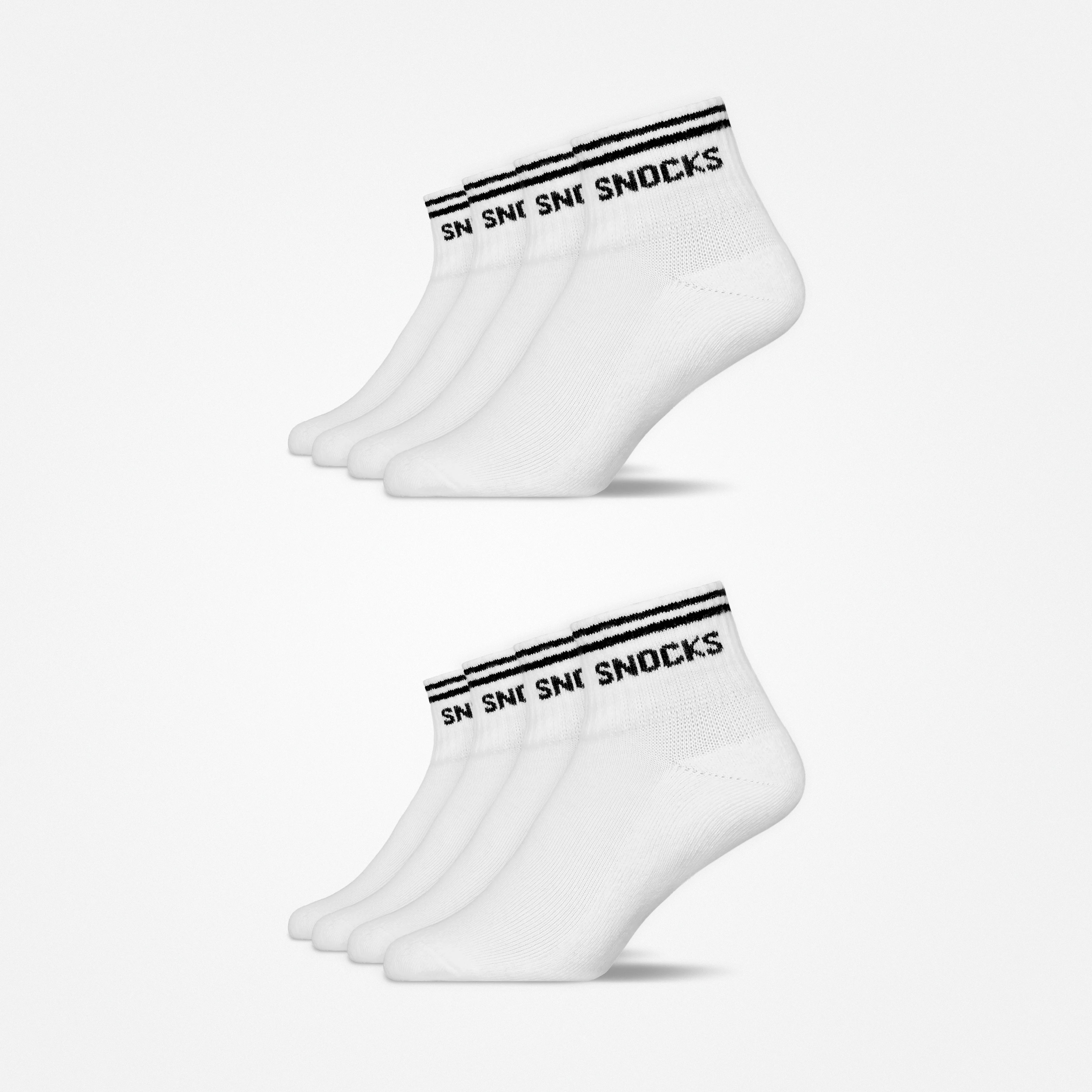 Retro Sneaker Socken | Weiß (Streifen) – 10