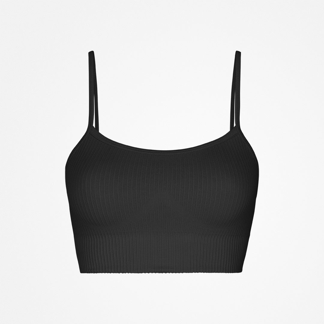 Gerippter Sport-BH | Schwarz – 11