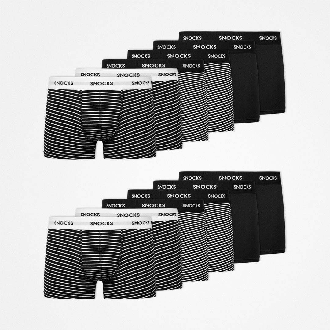 Boxershorts mit Streifen | Schwarze Streifen – 8