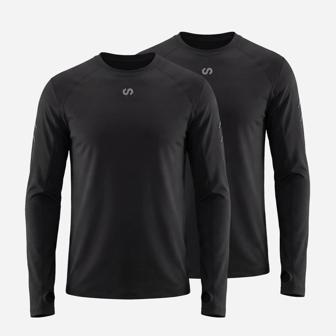 Laufshirt langarm Herren | Schwarz – 10