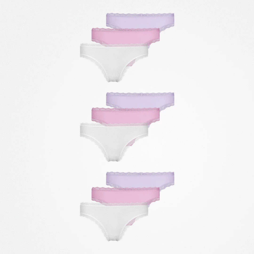 Tangas mit Spitze | Mix (Weiß/Rosa/Lila) – 14