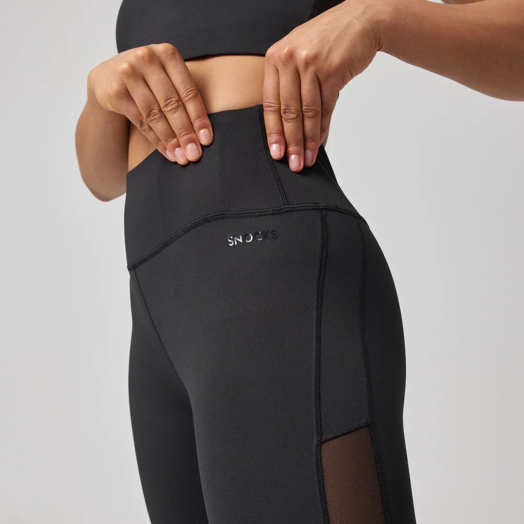 High Waist Leggings Mesh | Schwarz – 6
