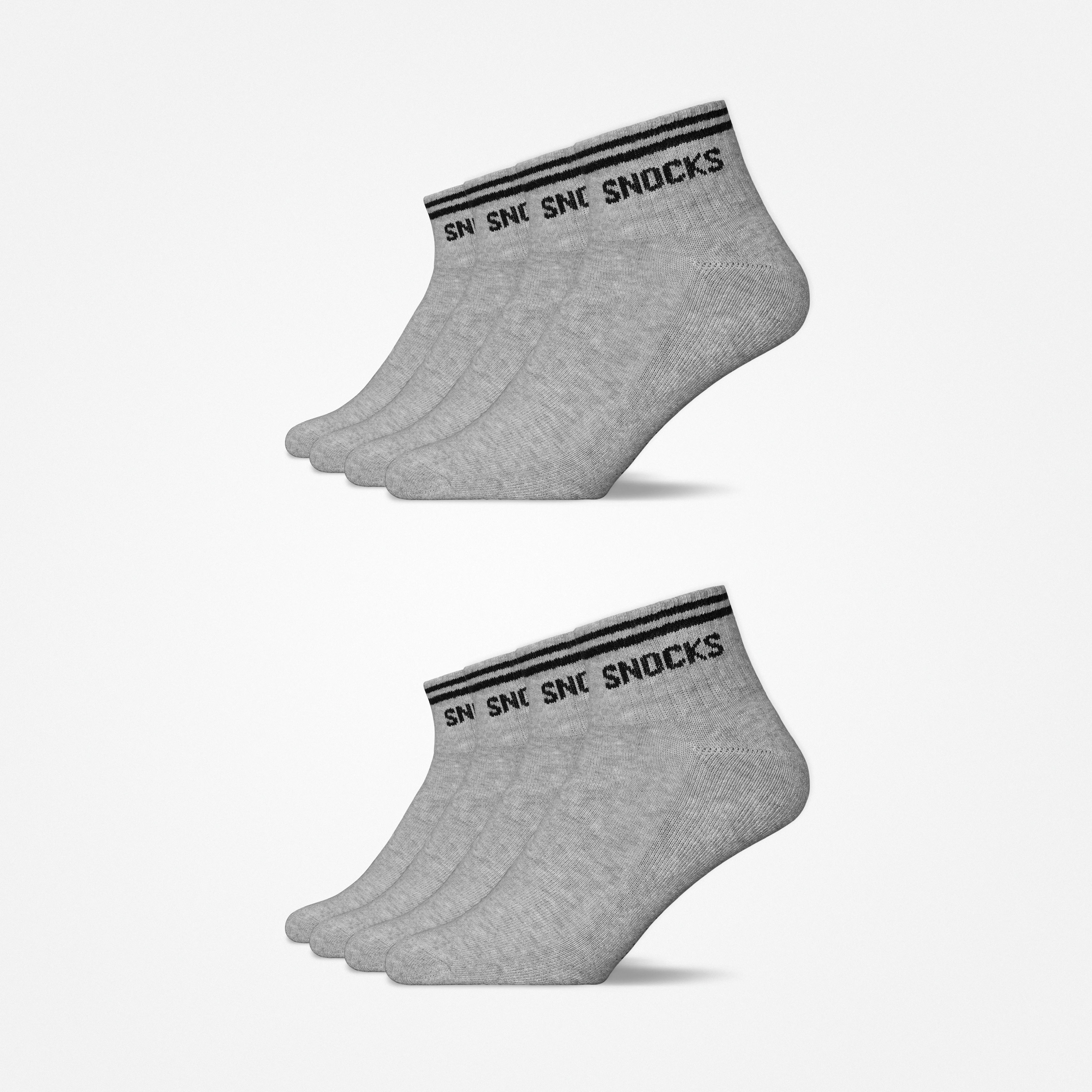Retro Sneaker Socken | Grau (Streifen) – 10