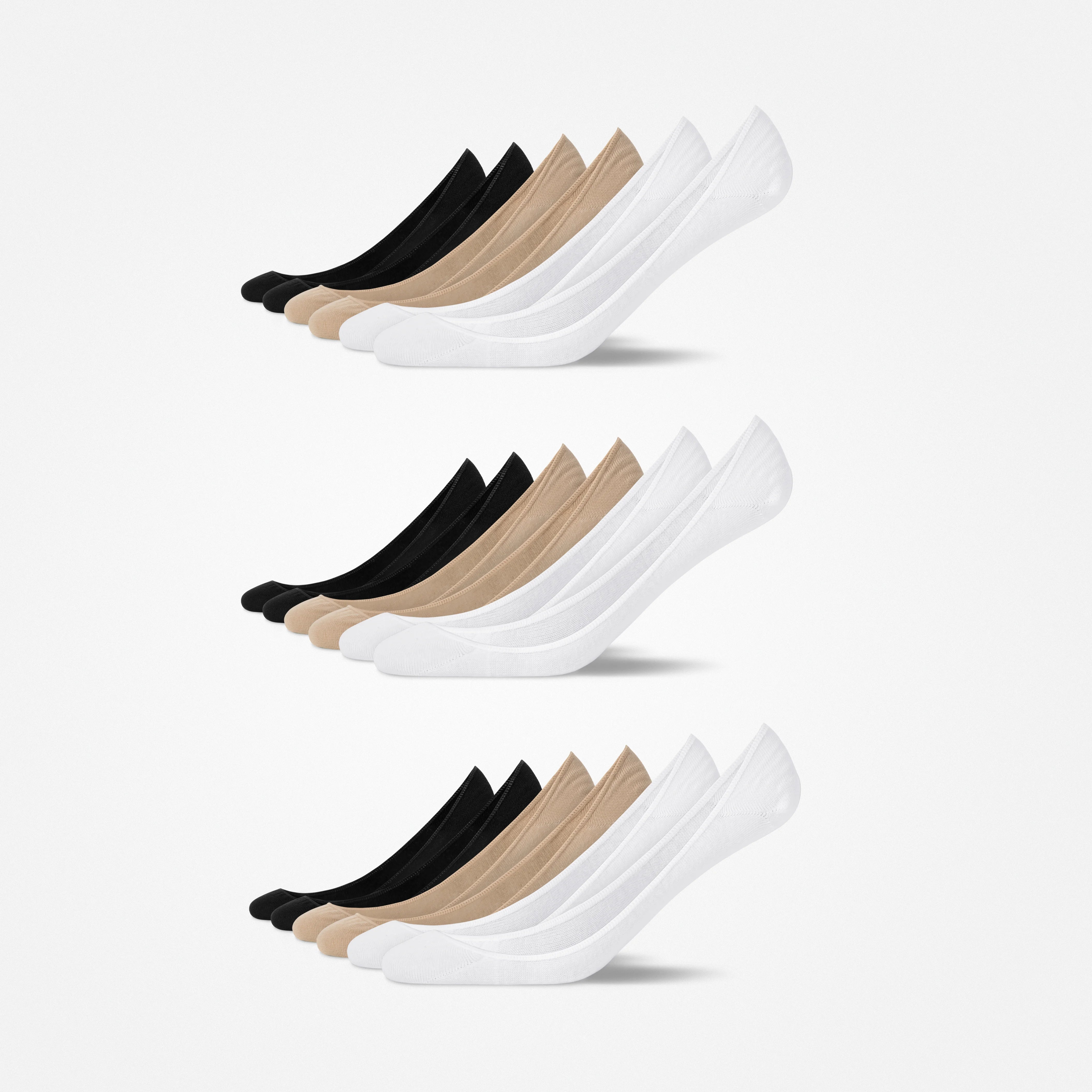 Loafer Socken | Mix (Schwarz/Weiß/Beige) – 11