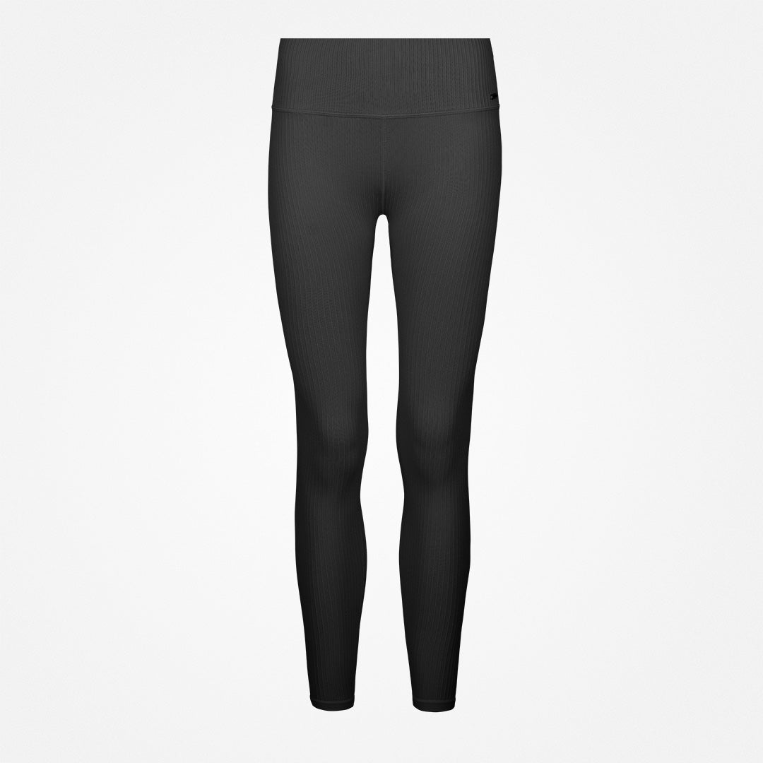 Gerippte Leggings | Schwarz