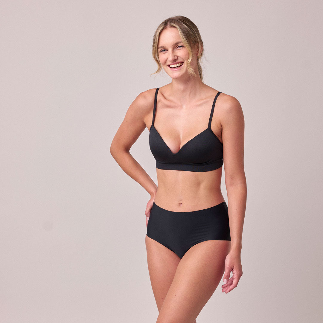 High Waist Hipster Panties Seamless | Schwarz – 2