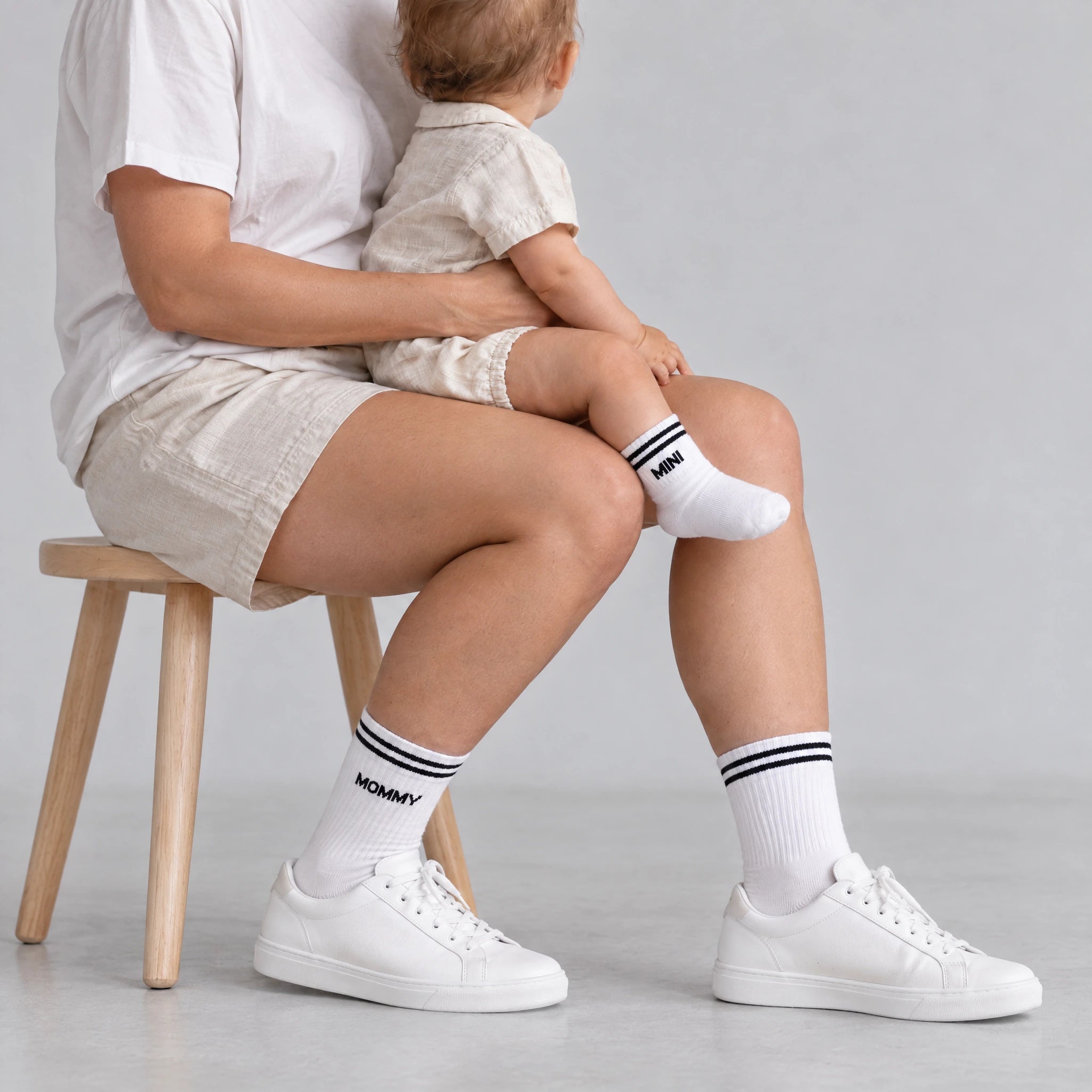 Familiensocken „Mommy, Mommy, Mini“ | Weiß – 7