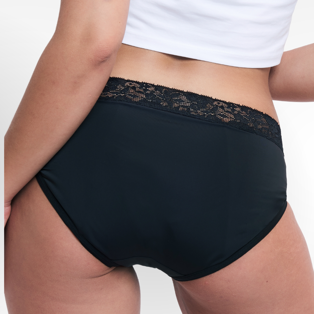SNOCKS x femtis Period Panty - ALWA Slip Period | Schwarz – 2