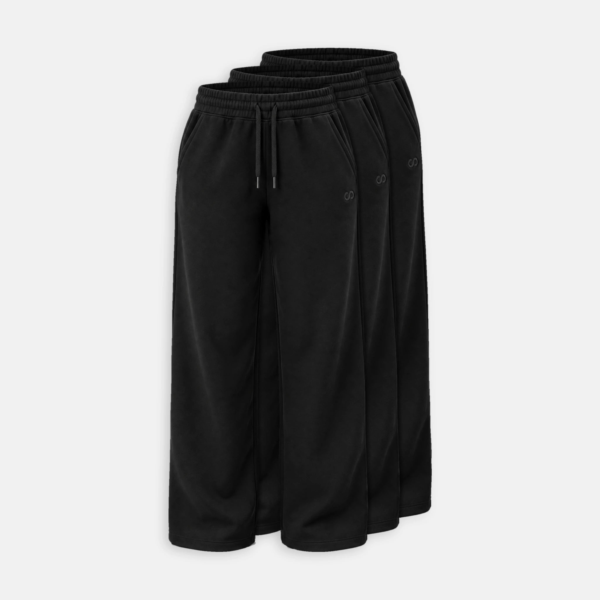 Jogginghose mit weitem Bein Damen | Schwarz – 12