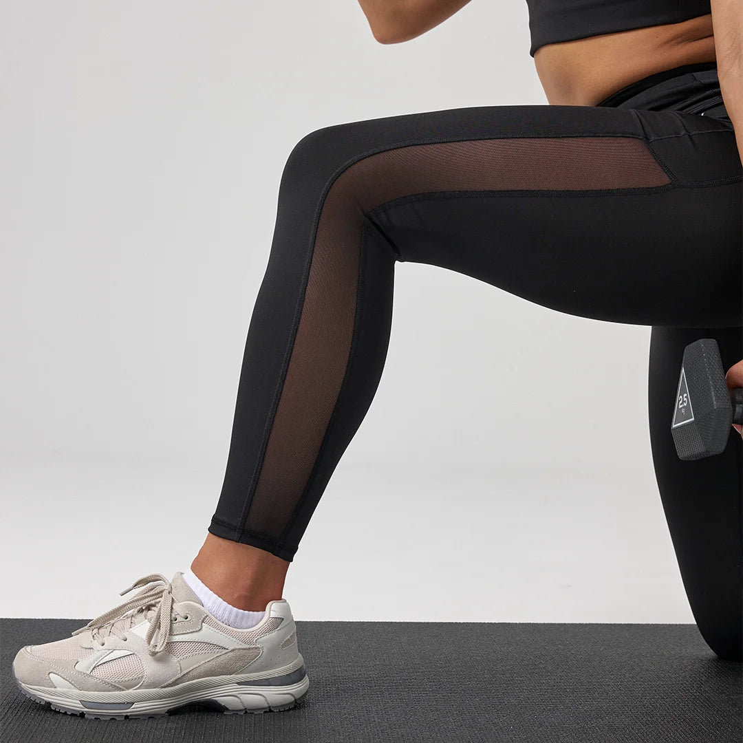 High Waist Leggings Mesh | Schwarz – 2