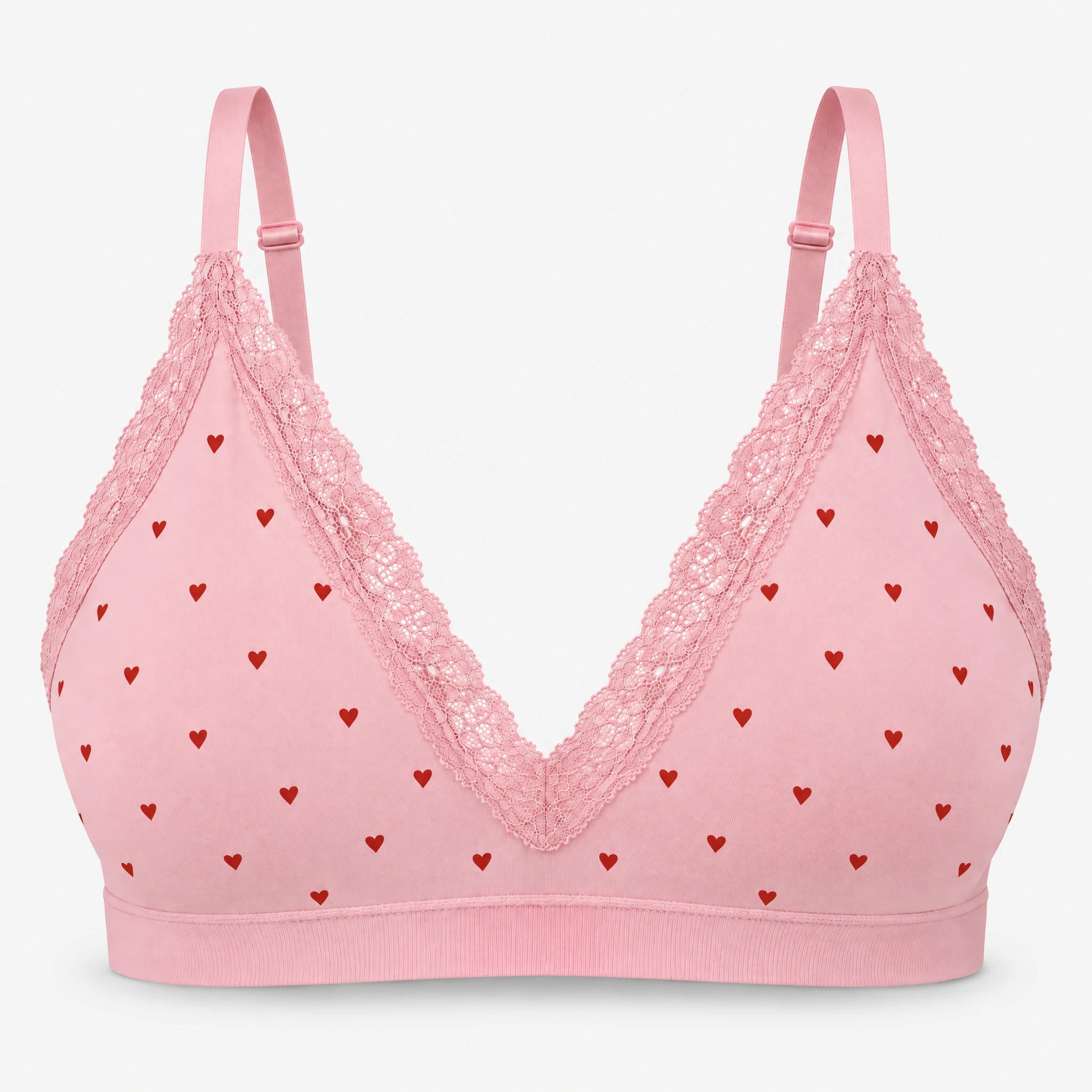Seamless Spitzen Bralette | Rosa mit Herzchen – 12